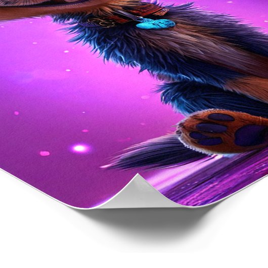 Cute Cartoon Dog Poster (Ecke)