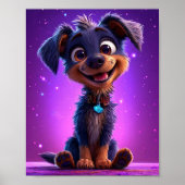 Cute Cartoon Dog Poster (Vorne)