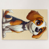 Cute Cartoon Dog Puzzle (Horizontal)