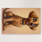 Cute Cartoon Dog Puzzle (Horizontal)