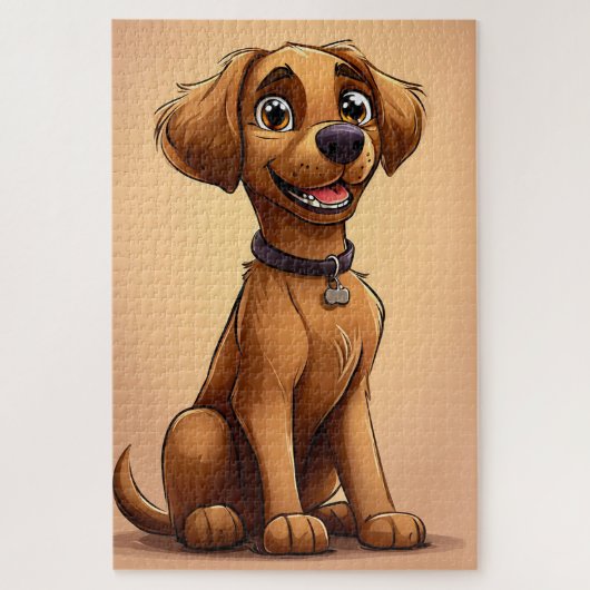 Cute Cartoon Dog Puzzle (Vertikal)