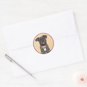 Cute Cartoon Dog Runder Aufkleber (Umschlag)