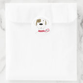Cute Cartoon Dog Runder Aufkleber (Tasche)