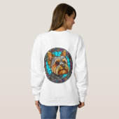 Cute Cartoon Dog Sweatshirt (Schwarz voll)