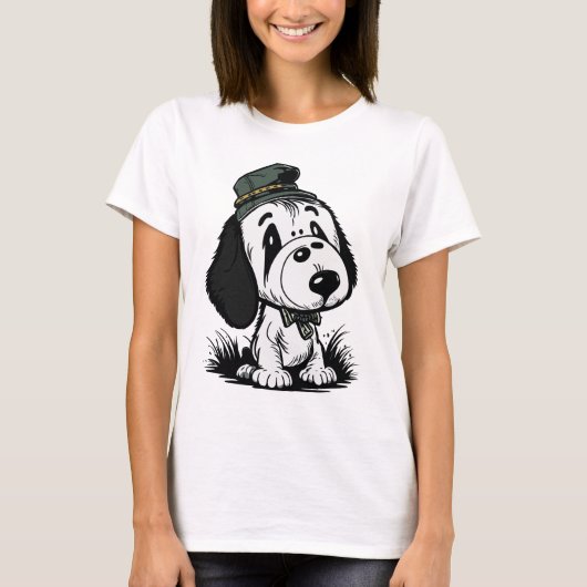 Cute Cartoon Dog T-Shirt (Vorderseite)