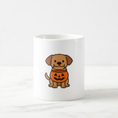 Cute Cartoon Dog Trick-or-Treating Classic T-Shirt Kaffeetasse (Mittel)