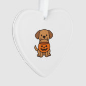 Cute Cartoon Dog Trick-or-Treating Classic T-Shirt Ornament (Vorderseite)
