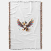 Cute Cartoon Eagle Flying – Friendly Vector Art Decke (Vorderseite Vertikal)