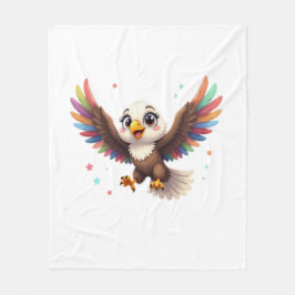 Cute Cartoon Eagle Flying – Friendly Vector Art Fleecedecke