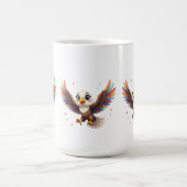 Cute Cartoon Eagle Flying – Friendly Vector Art Kaffeetasse (Mittel)