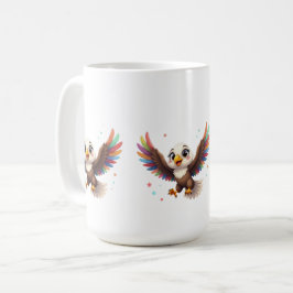 Cute Cartoon Eagle Flying – Friendly Vector Art Kaffeetasse