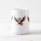 Cute Cartoon Eagle Flying – Friendly Vector Art Kaffeetasse (Mittel)