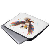 Cute Cartoon Eagle Flying – Friendly Vector Art Laptopschutzhülle (Vorne Knopf)