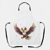 Cute Cartoon Eagle Flying – Friendly Vector Art Schürze (Vorderseite)