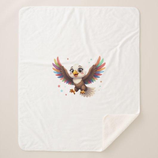 Cute Cartoon Eagle Flying – Friendly Vector Art Sherpadecke (Vorderseite)