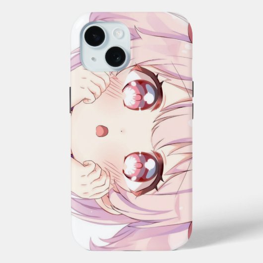 Cute Cartoon Face Girl Case-Mate iPhone Hülle (Rückseite)