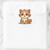 Cute Cartoon Floral Cat Sticker – Kitten Design (Tasche)