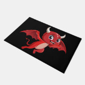 Cute cartoon flying devil fußmatte (Schrägansicht)