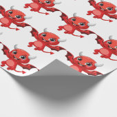 Cute cartoon flying devil geschenkpapier (Ecke)