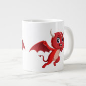 Cute cartoon flying devil Jumbo-Tasse (Vorderseite Rechts)