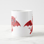 Cute cartoon flying devil Jumbo-Tasse (Vorderseite)