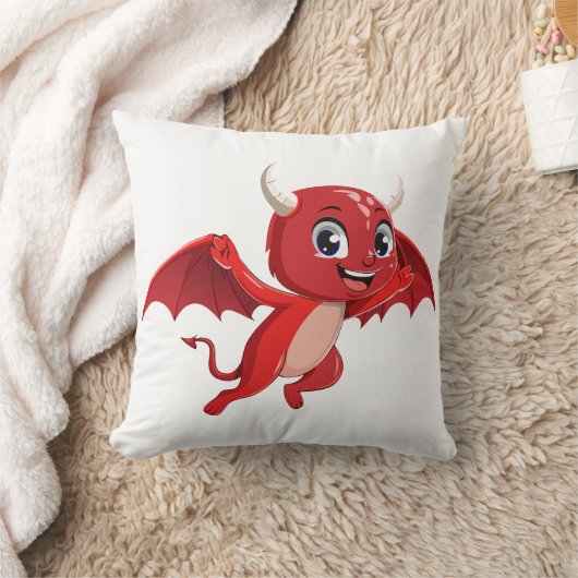 Cute cartoon flying devil kissen (Decke)