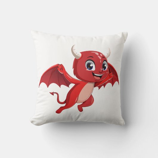 Cute cartoon flying devil kissen (Vorderseite)