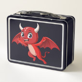 Cute cartoon flying devil metall brotdose (Rückseite)
