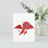 Cute cartoon flying devil postkarte (Stehend Vorderseite)