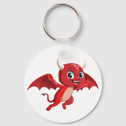 Cute cartoon flying devil schlüsselanhänger (Vorderseite)