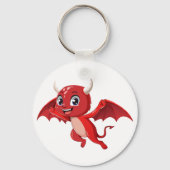 Cute cartoon flying devil schlüsselanhänger (Rückseite)