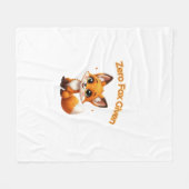 Cute Cartoon Fox – Adorable Kawaii Style Fleecedecke (Vorderseite (Horizontal))