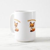 Cute Cartoon Fox – Adorable Kawaii Style Kaffeetasse (Vorderseite Links)