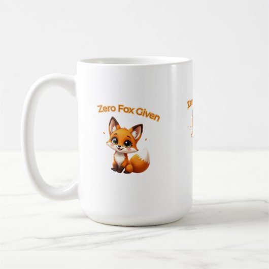 Cute Cartoon Fox – Adorable Kawaii Style Kaffeetasse (Links)