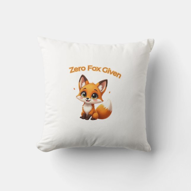 Cute Cartoon Fox – Adorable Kawaii Style Kissen (Vorderseite)