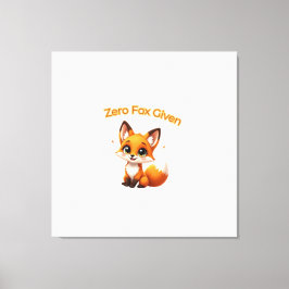 Cute Cartoon Fox – Adorable Kawaii Style Leinwanddruck