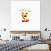 Cute Cartoon Fox – Adorable Kawaii Style Leinwanddruck (Insitu (Schlafzimmer))