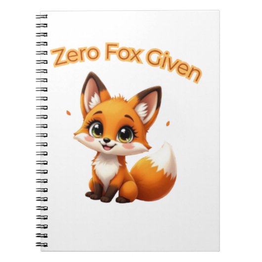 Cute Cartoon Fox – Adorable Kawaii Style Notizblock (Vorderseite)
