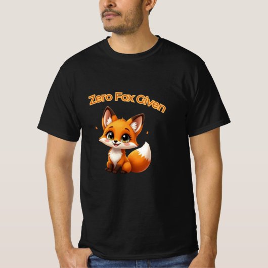 Cute Cartoon Fox – Adorable Kawaii Style T-Shirt (Vorderseite)