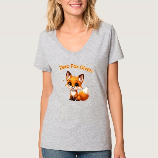 Cute Cartoon Fox – Adorable Kawaii Style T-Shirt (Vorderseite)