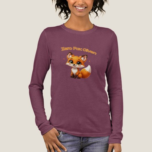 Cute Cartoon Fox – Adorable Kawaii Style Tri-Blend Shirt (Vorderseite)