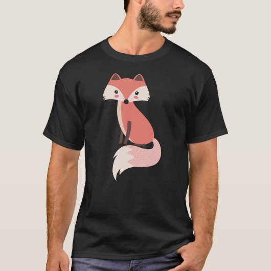 Cute Cartoon Fox Animal & Nature Lover Gift JDK000 T-Shirt (Vorderseite)
