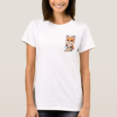 Cute Cartoon Fox Chef Baking Chocolate Chip Cookie T-Shirt (Vorderseite)