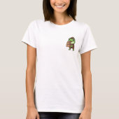 Cute Cartoon Frog Courier Carrying Delivery Boxes T-Shirt (Vorderseite)
