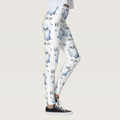 Cute Cartoon Ghost Pattern with Boo Speech Bubbles Leggings (Rechts)