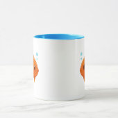 Cute Cartoon Goldfish Tasse (Zentrum)