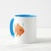 Cute Cartoon Goldfish Tasse (Vorderseite Links)