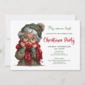 Cute Cartoon Granny Whimsical Holiday Invitation Einladung (Vorderseite)