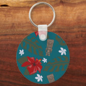 Cute Cartoon Hawaii Sea Turtle Tropical Schlüsselanhänger (Rückseite)