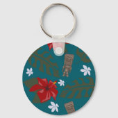 Cute Cartoon Hawaii Sea Turtle Tropical Schlüsselanhänger (Rückseite)